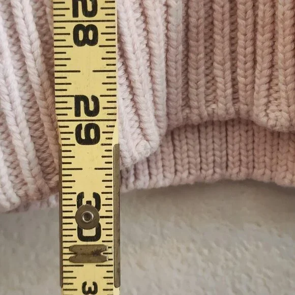 Lululemon Sweater Womens 10 Pink Cable Knit Mock Neck Pullover Cotton Nylon - Picture 8 of 9